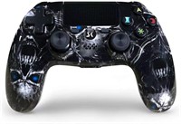 PS4 Controller Wireless, Black Skull Style Dual Sh