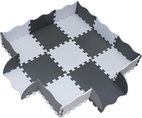 Foam play tiles interlocking baby floor mats - whi