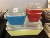 Pyrex Refrigerator Dishes.