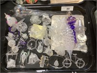 Tray of Glass Ornaments.