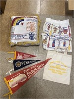 Military pillow,  pendants, bag and apron.
