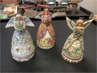 3 small Jim Shore angel figurines.