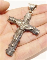 Large Sterling Silver Crucifix Pendant 13.8g
