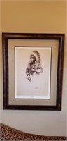 Signed Andre Kohn Dramatic Upheaval Indian Chief