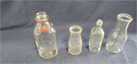 4 - Vintage Glass Bottles, Harrisburg Dairies,
