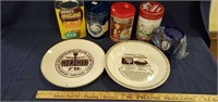 Antique Hershey's Tins and China Plates