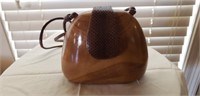 Timmy Woods Designer Handbag Wooden