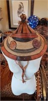 Handmade African Thatched Leather Hat