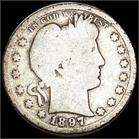 1897-S Barber Silver Quarter NICELY CIRCULATED