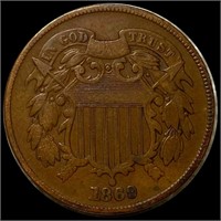 1869 Two Cent Piece LIGHTLY CIRCULATED