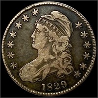 1829 Capped Bust Half Dollar LIGHTLY CIRCULATED