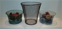 Lot of 3 Decorative Baskets