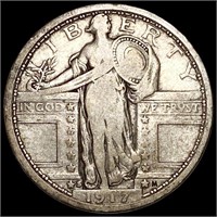 1917-S Type 1 Standing Quarter NICELY CIRCULATED