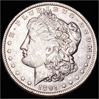 1891-O Morgan Silver Dollar AU+