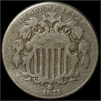 1875 Shield Nickel NICELY CIRCULATED