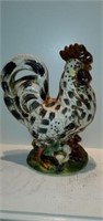 Tall Beautiful Black & White Ceramic Rooster