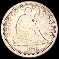 1876-CC Seated Liberty Quarter NICELY CIRCULATED