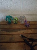 Group of 4 monsters inc Disney infinity figures