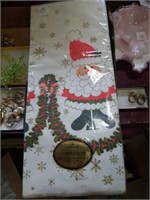 Vintage paper santa tablecloth