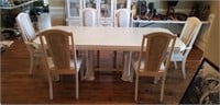 MCM Bleached Oak Large Table & Chairs