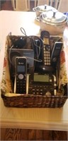 Basket lot of Phones Hooked up in Home