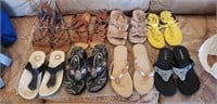 Lot of 8 sandals Flip Flops