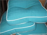 Lot of 3 Turquoise Outdoor Cushions