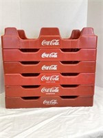 Six Coca-Cola Plastic Trays