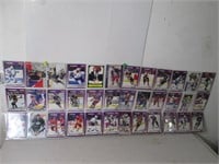 SHEETS OF ASSORTED HOCHEY CARDS FROM COLLECTION