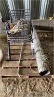 3 Metal Lawn Chairs, Air Nozzle, Downspout,