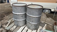 2 45 gal. Steel Barrels