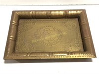 12 x 16 decorated brass tray