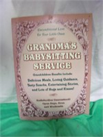 Grandma's Babysitting Service Metal sign