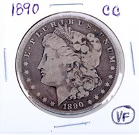 90% SILVER 1890-CC MORGAN SILVER DOLLAR