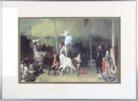 20TH CENTURY CIRCUS WITH AN AUDIENCE PAINTING