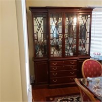 Solid Mahogany Breakfront by Jamestown Strerling