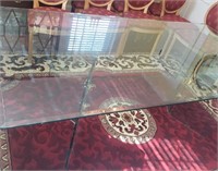 Rectangle Italian all glass dining table