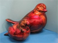 Red Tones Ceramic Birds