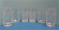 Pinwheel Crystal Water Glasses
