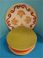 11" Fall Cake Plate Set