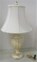 Alabaster Base Table Lamp w/Shade