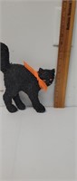 Paper mache black cat art approx 10"
