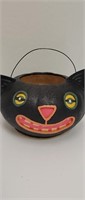 Vintage Paper Mache CAT lantern-German