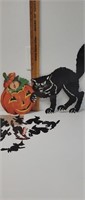 Vintage die cut Halloween decorations with