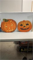Two die cut pumpkins