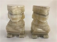 Pair of Sphinx book ends 5"H