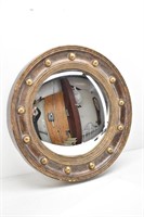 Round Convex Bubble Mirror w/ Bronze Finish