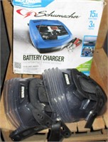 Battery Charger & Knee Pad Lot