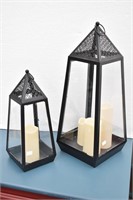 (2) Hanging Candle Lanterns