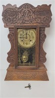 Antique Decorative Mantel Wall Clock Mfg Unknown
